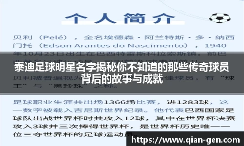 泰迪足球明星名字揭秘你不知道的那些传奇球员背后的故事与成就